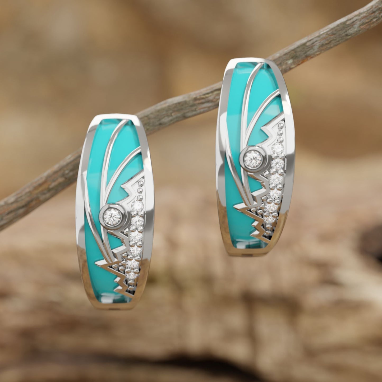 Cerulean Summit Earrings