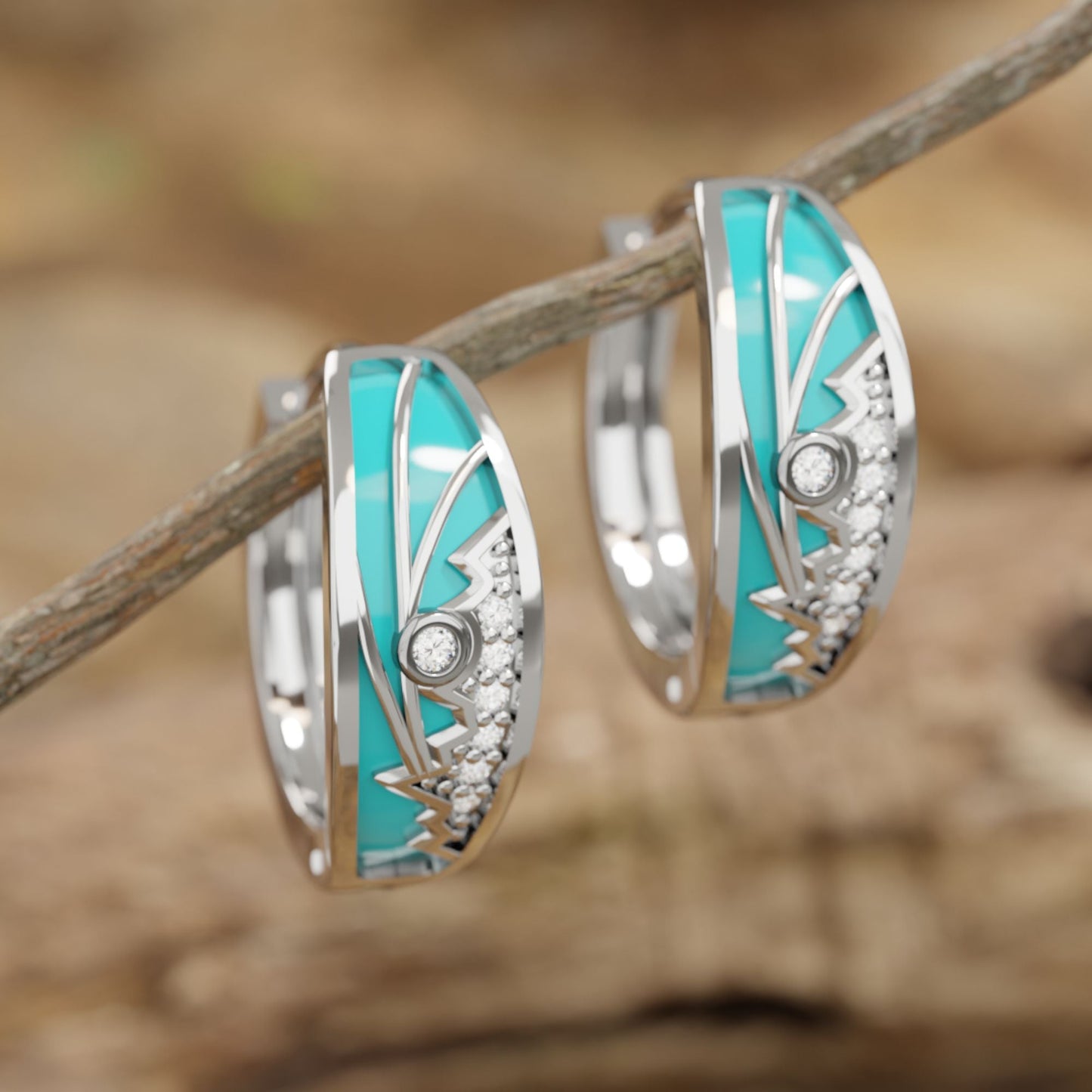 Cerulean Summit Earrings