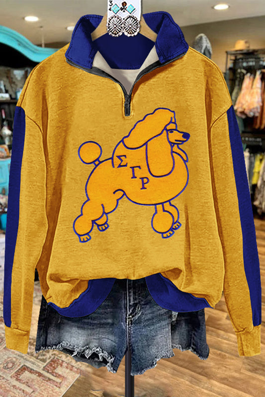 Classic Contrast Color Sigma Gamma Rho Sweatshirt