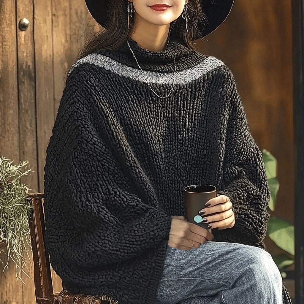 Women's Knitted Elegant Warm Oversized Turtleneck Sweater