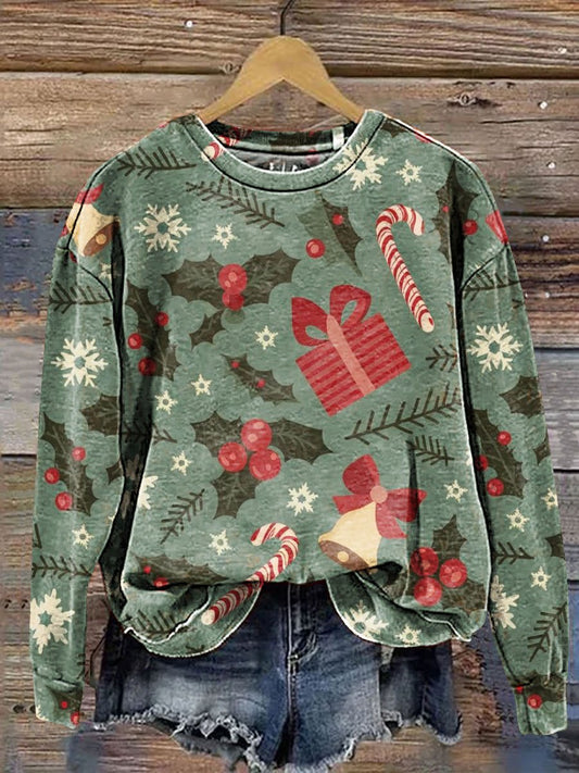 Christmas Art Print Casual Sweatshirt