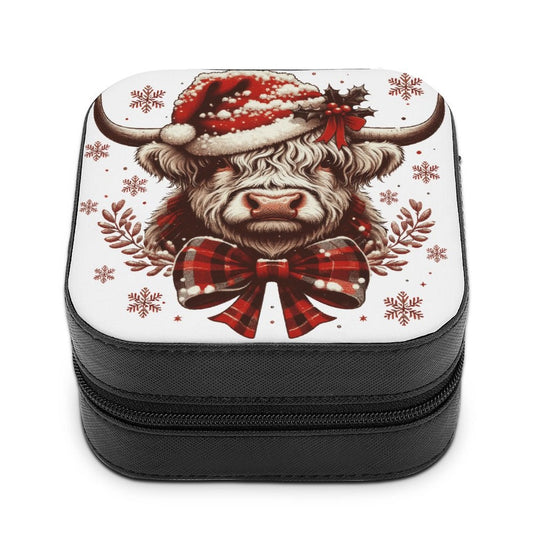 Christmas Highland Cow Jewelry Case