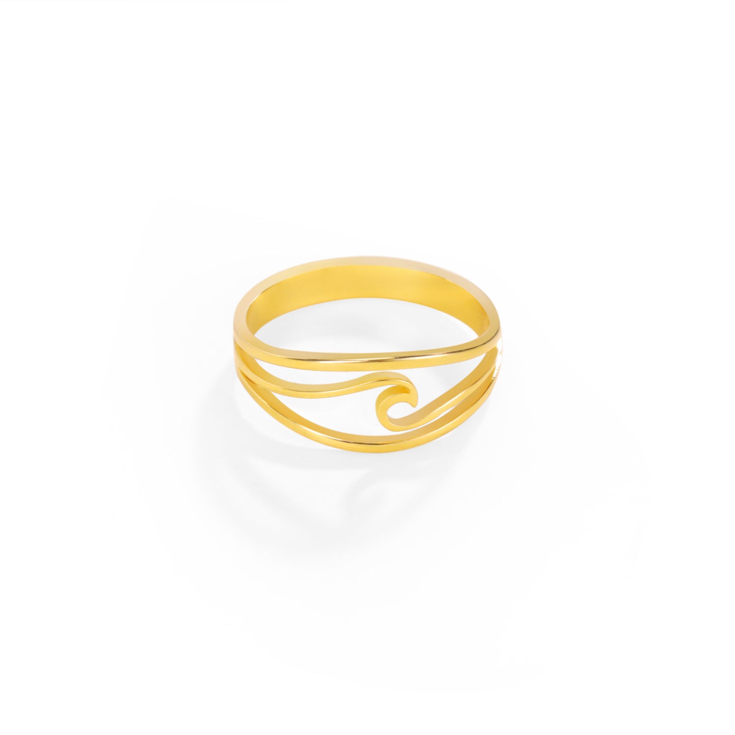 Minimalist Unisex Ocean Surf Wave Ring