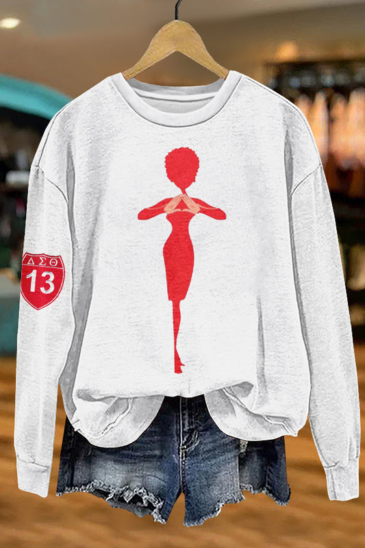 Unique Delta Sigma Theta Print Sweatshirt