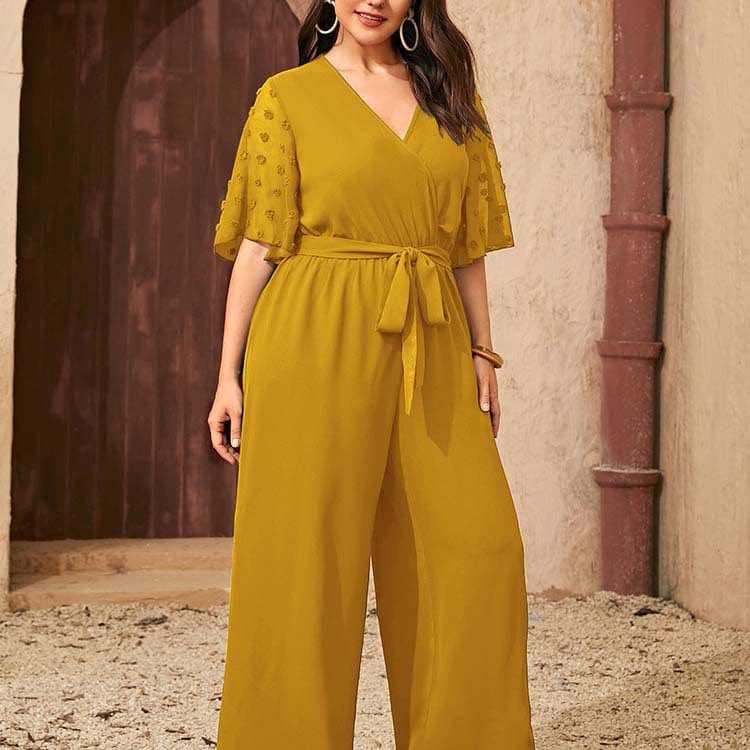 Plus Size Daffodil Boho Jumpsuit