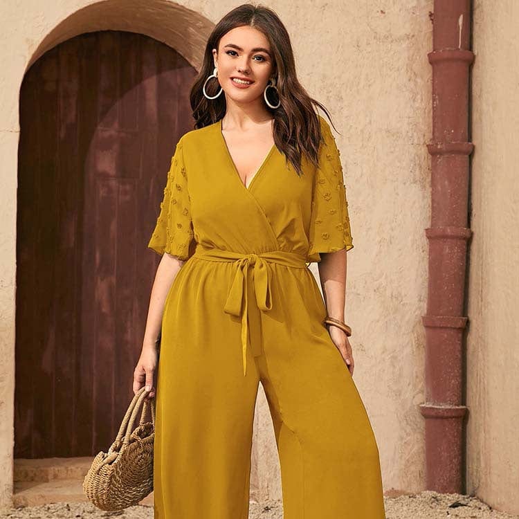 Plus Size Daffodil Boho Jumpsuit