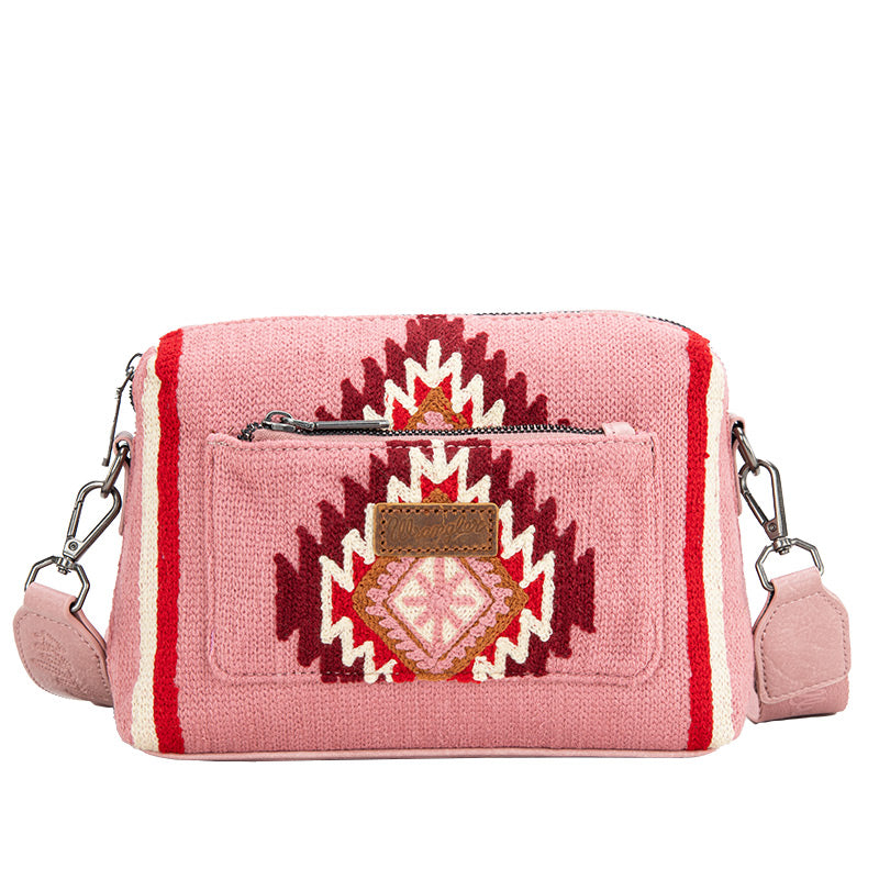 Wrangler Aztec Knitted Crossbody Purse