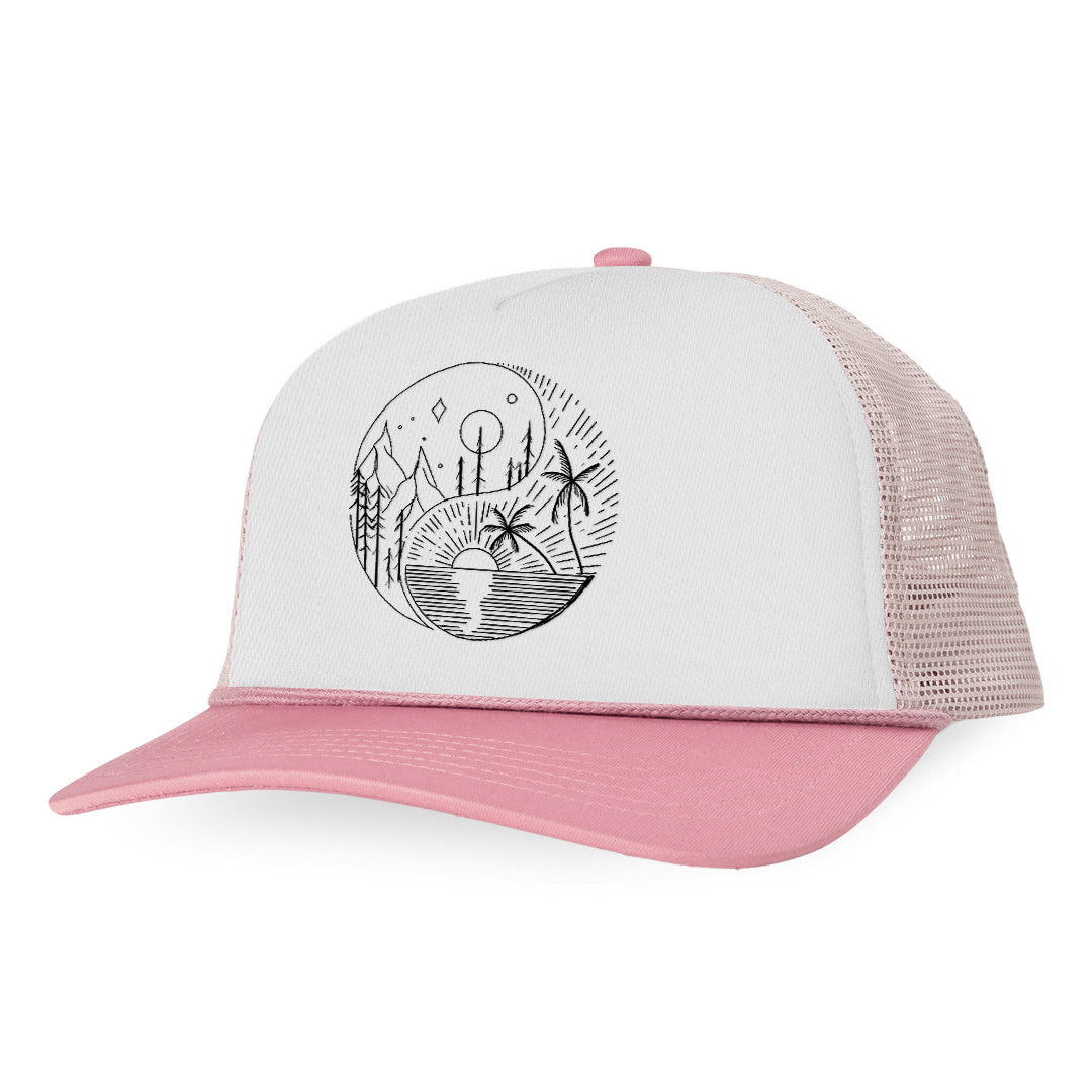 Eight trigram Printed Trucker Hat