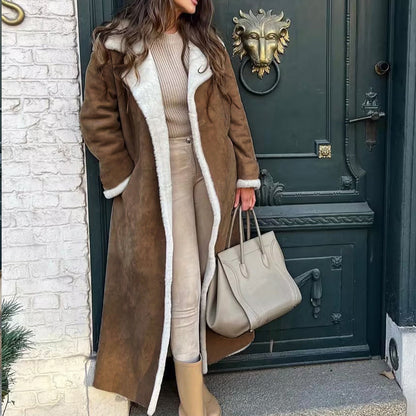 Women's Fur Coat Thickened Plush Winter Lambswool Long