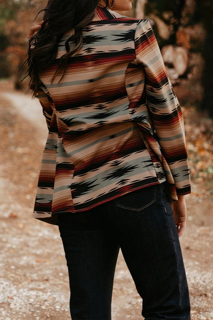 Vintage Western Aztec Print Blazer