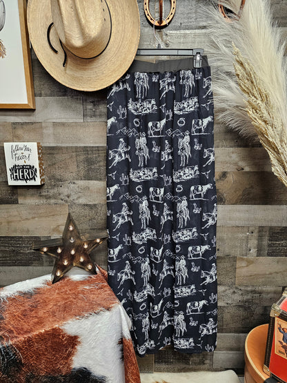 Ranch Life High Slit Long Beach Skirt