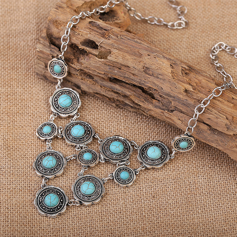 Ethnic Multilayer Turquoise Necklace