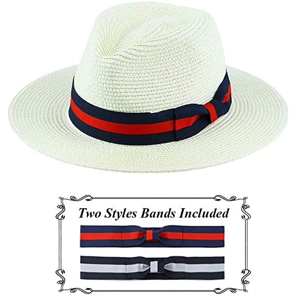 Panama Straw Hats for Men & Women (two Bands)[Fast shipping and box packing]