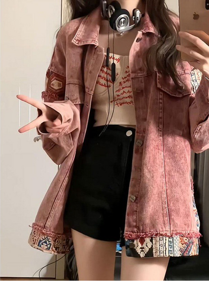 Vintage Patchwork Denim Jacket