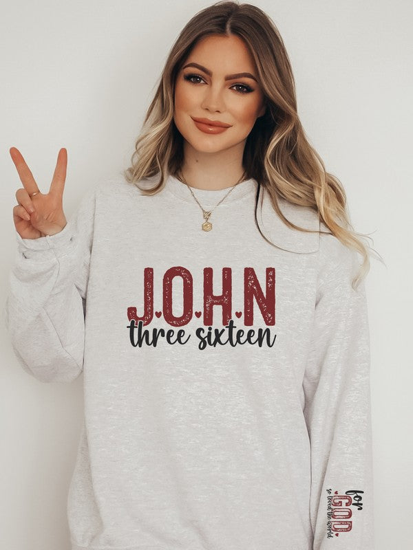 John 3 16 For God So Loved Crew Sweatshirt choice of colors