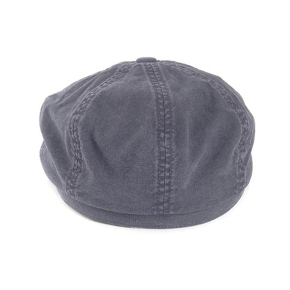 SHELBY - Hatteras Washed Organic Cotton Newsboy Cap - Navy Blue