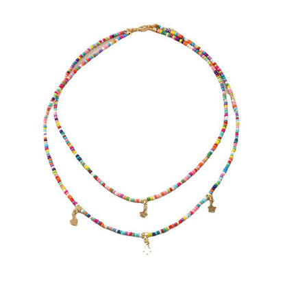 Colorful Bohemian Multi-Layered Star Pendant Necklace