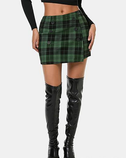 Coarse Tweed Mini Skirt