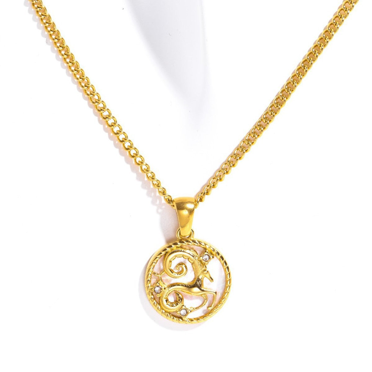 Women's Vintage Zodiac Coin Necklace