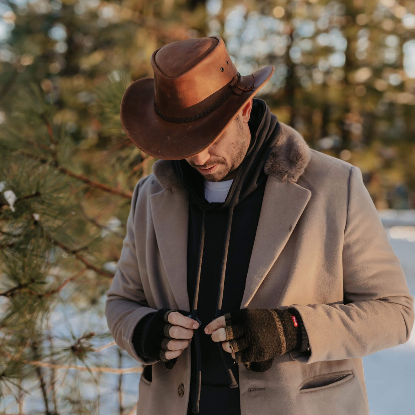 Bushman - Mens Outback Leather Hat