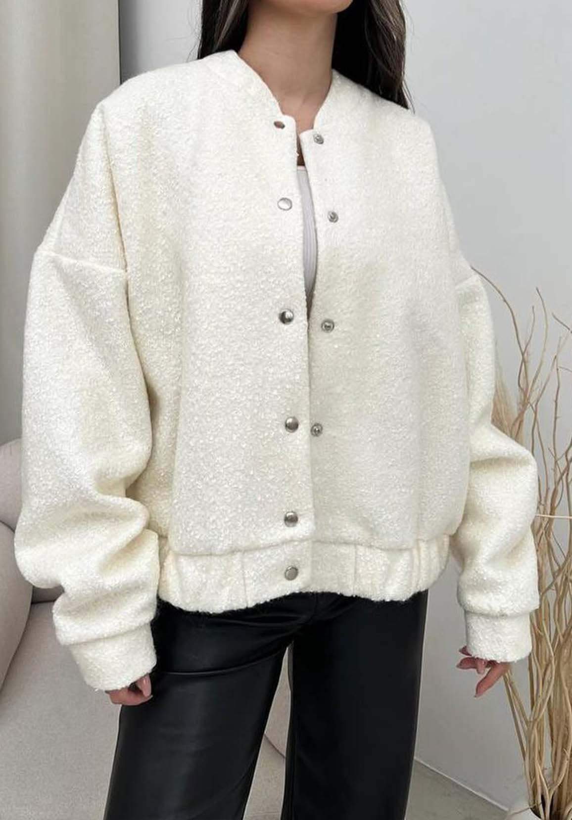 Women's Casual Long Sleeve Button Jacket