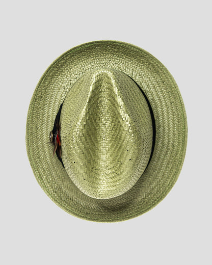 HatsMaker Ranch Straw HatsMaker Bikary Fedora - Avocado[Fast shipping and box packing]