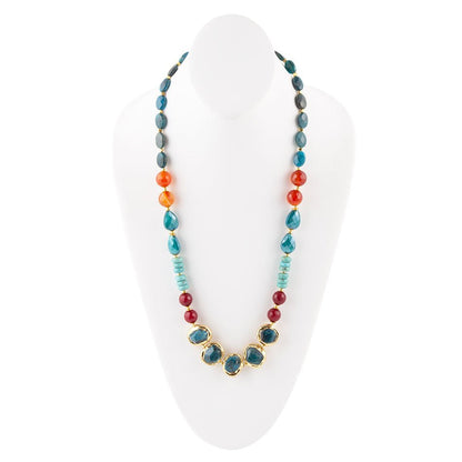 Turquoise Ambrosia Multi-Stone Long Necklace