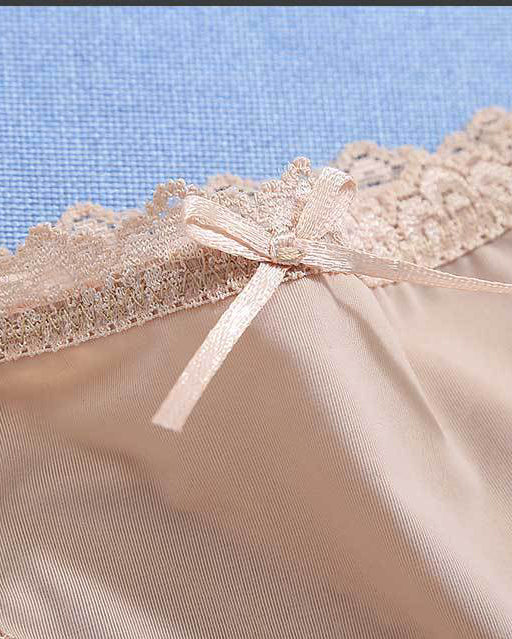 Lace Pure Cotton Ice Silk Thin Strap Low Waist Breathable Seamless Briefs