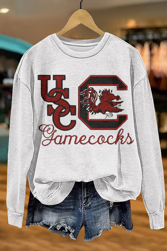 Cozy Gameday Carolina Gamecocks Print Sweatshirt