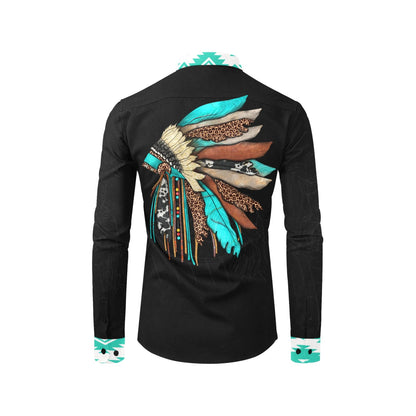 Indian Headdress Unisex Western Button UP Shirt