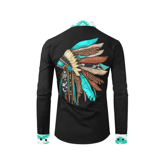 Indian Headdress Unisex Western Button UP Shirt