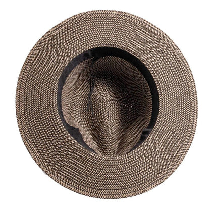 Nero | Mens Two-Tone Woven Straw Fedora Hat