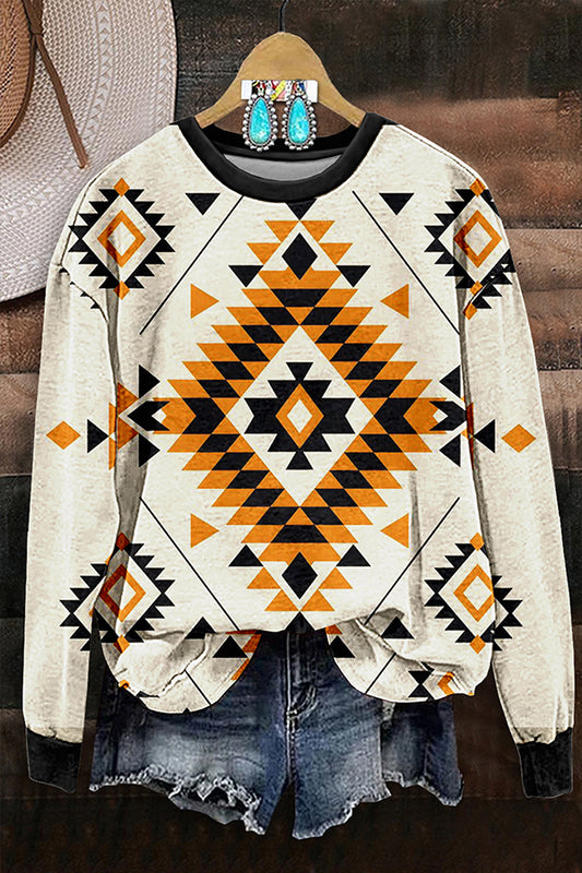 Aztec Print Sweatshirt