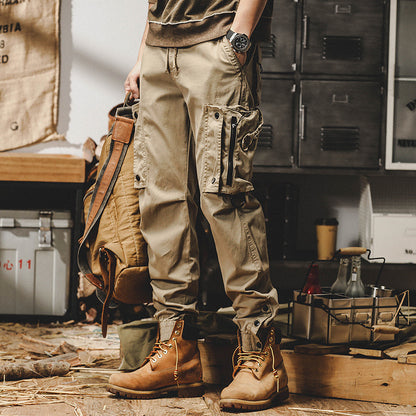 Men'S Vintage Multi-Pocket Cargo Pants