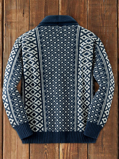 Men's Vintage Knitted Sweater Jacket