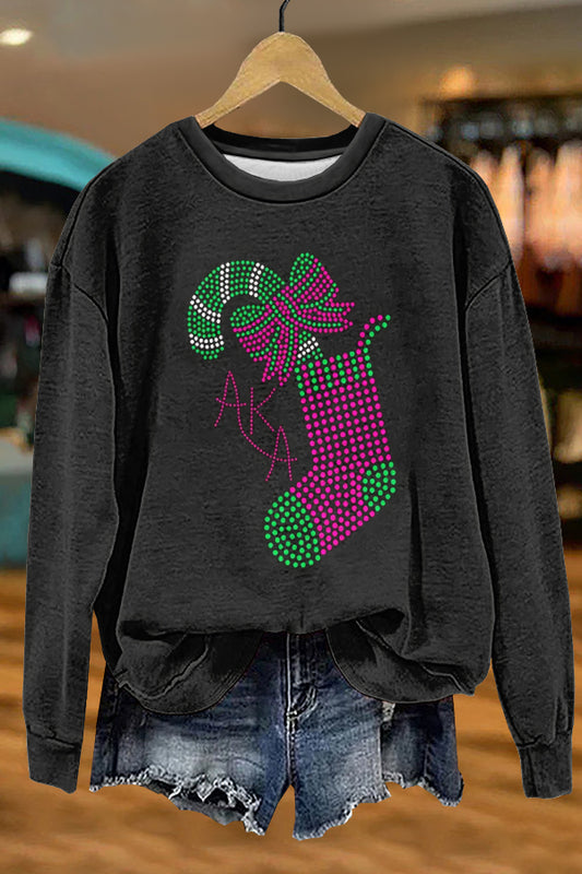 Shiny AKA Christmas Print Sweatshirt