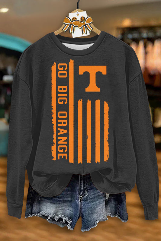 Casual Tennessee Volunteers Game Day Print Sweatshirt