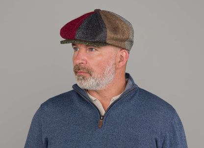 Eight Piece Cap Patchwork Tweed