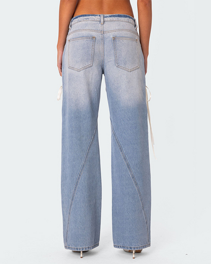 Lined Jeans At Low Waist