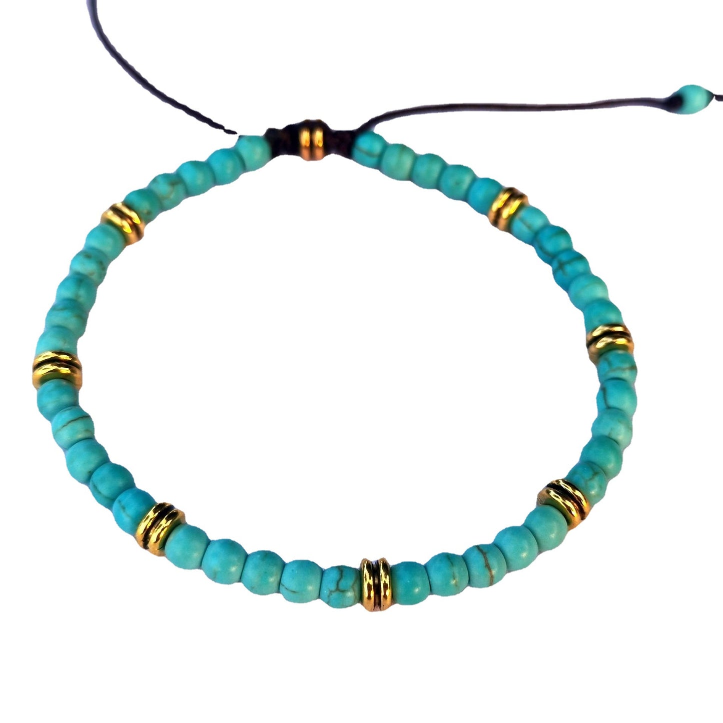 Unisex Turquoise Bead Friendship Bracelet Yoga Bracelet