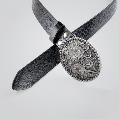 Trendy Western Vintage Carved Belt