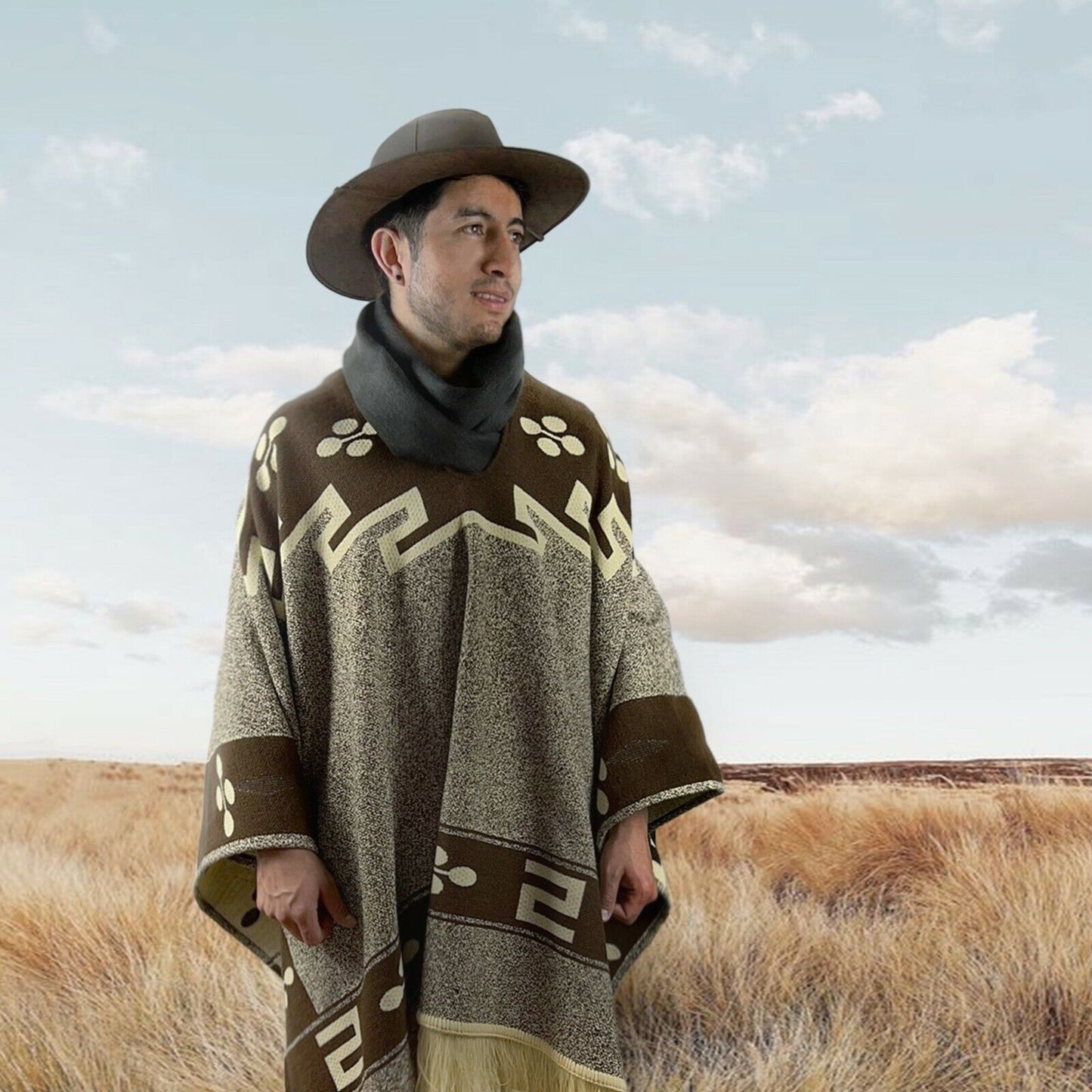 Back to the Future inspired Cowboy Poncho Serape replica handmade of Alpaca wool