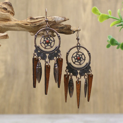 Women's Bohemian Ethnic Style Tassel Alloy Earrings