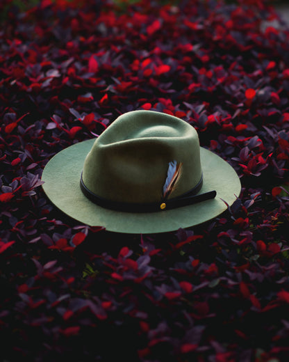 Griffin Fedora–Olive Green[Fast shipping and box packing]