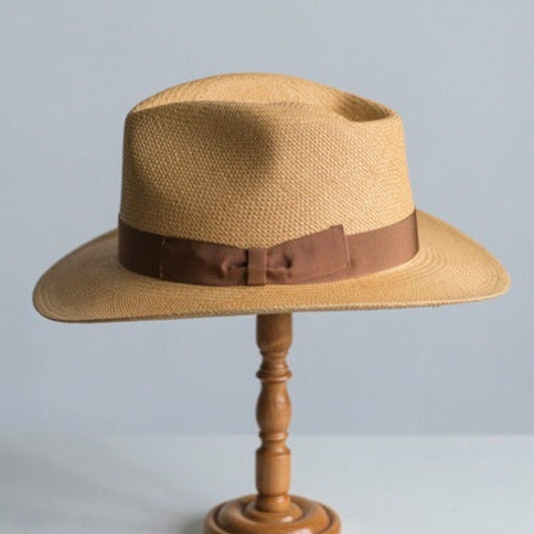 [New Arrivals!]Panama Tabacco Western Fedora Buttero Grosgrain