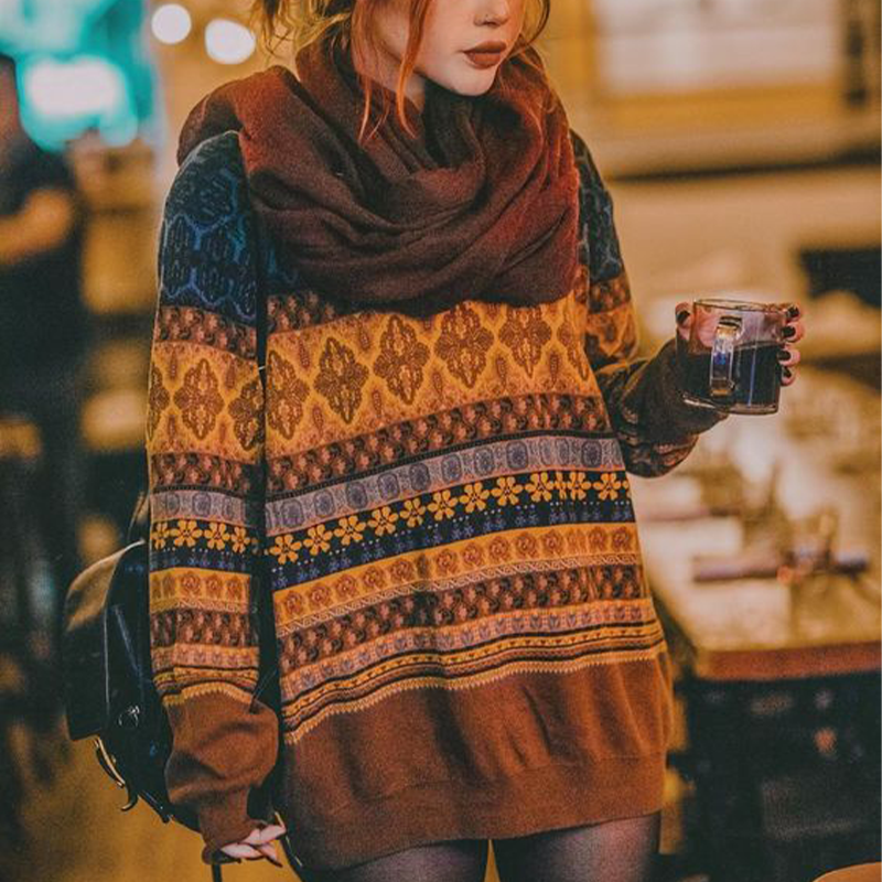 Retro Oversized Loose Sweater