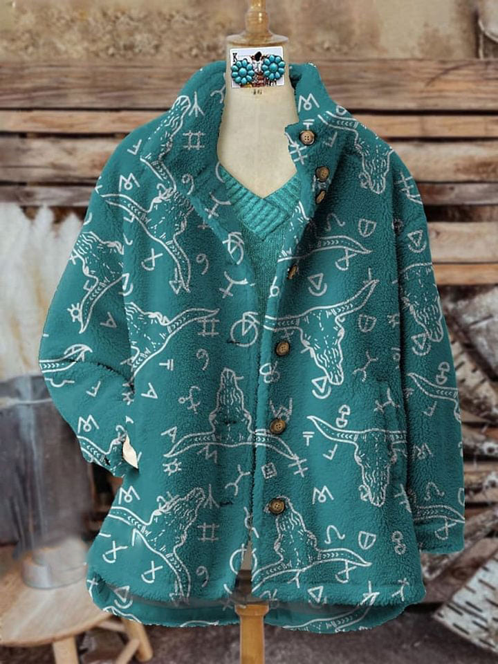 Vintage Print Casual  Sweatshirt