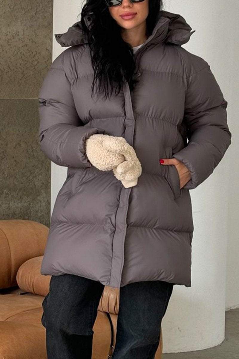 Women's Casual Hooded Zippered Thick Jacket