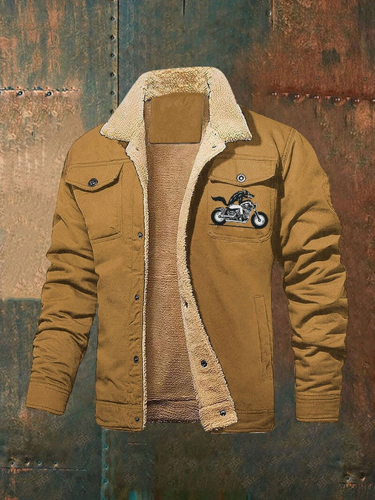 Men's Vintage Motorcycle Cardigan Jacket