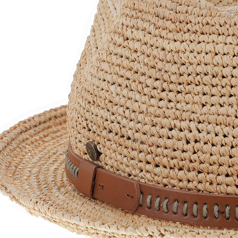 Walrus Hats Crocheted Raffia Straw Fedora Hat